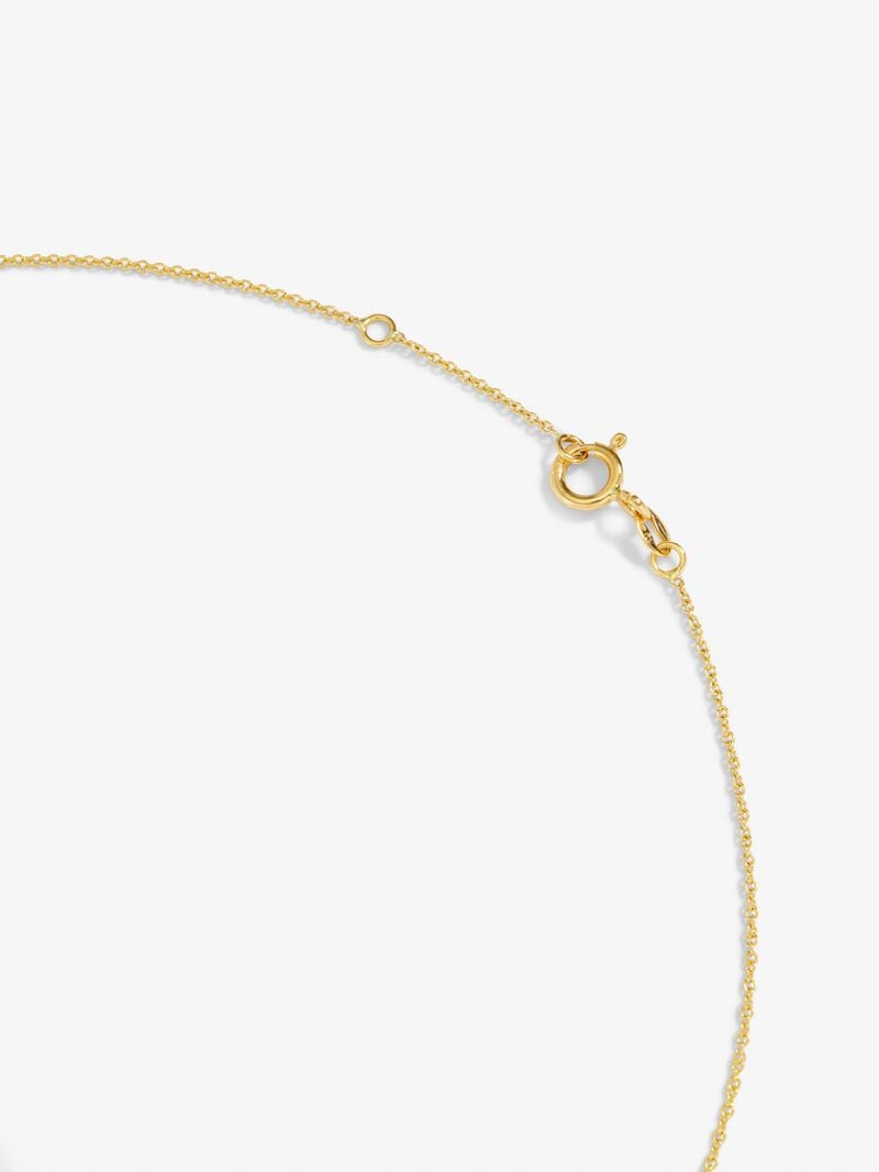 18K yellow gold pendant with 1.45 ct black onyx and 0.1 ct emerald-cut white diamond image number 4