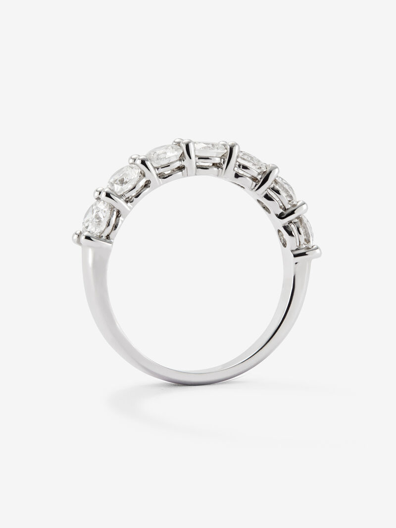 Half ring in 18K white gold with 8 brilliant-cut diamonds with a total of 1.6 cts image number 4