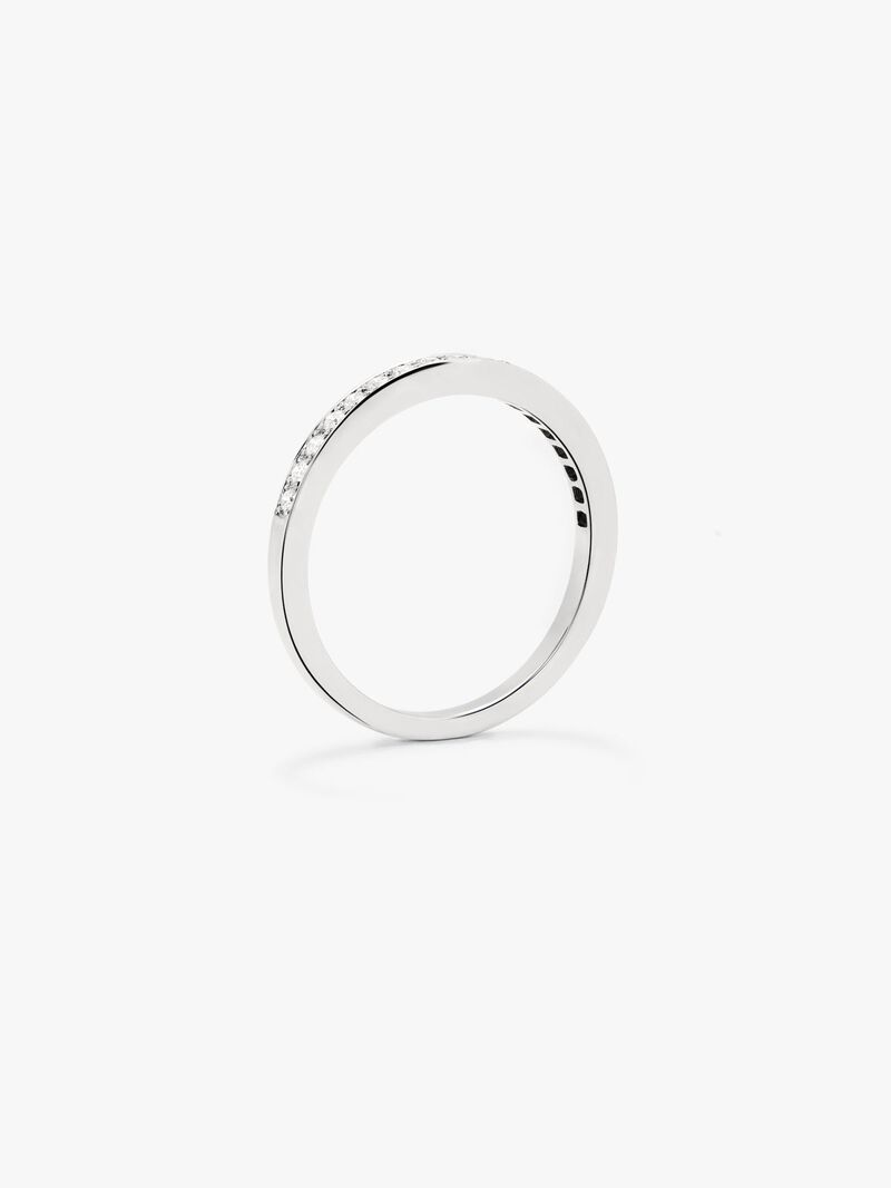 Half ring in 18K white gold with 13 brilliant-cut diamonds with a total of 0.38 cts image number 4
