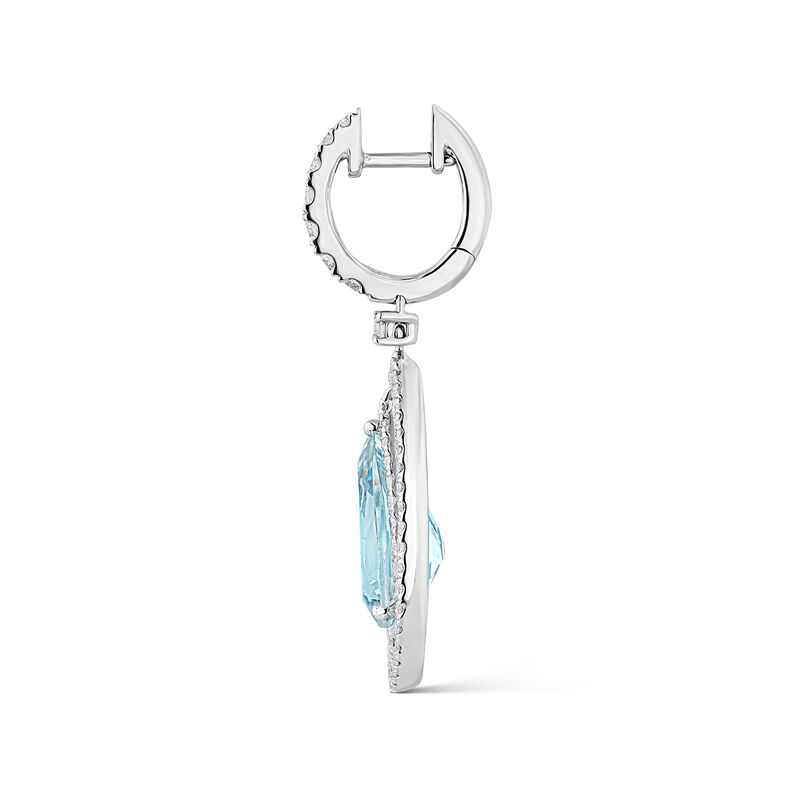 Pendientes Veris aguamarinas y orla de diamantes, PE17113-AGD/A004_V