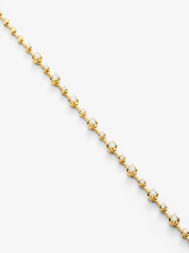18K yellow gold necklace with white diamonds of 0.95 cts image number 2