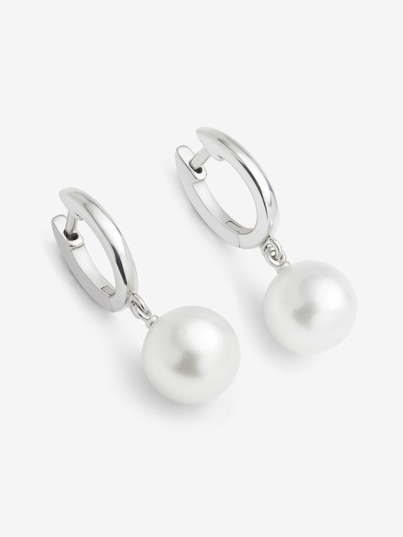 925 silver earrings with 8.5 mm Australian pearls image number 1