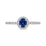 Big Three ring 0,67 carats blue sapphire, SO9058-Z/A372