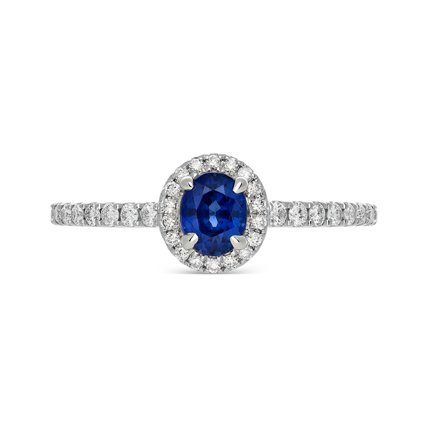 Big Three ring 0,67 carats blue sapphire, SO9058-Z/A372