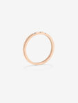 Alianza de oro rosa de 18kt con tres diamantes de 0,04cts, SO19078-ORD_V