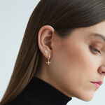 18kt rose gold earring with diamonds, PE21035-ORD_V