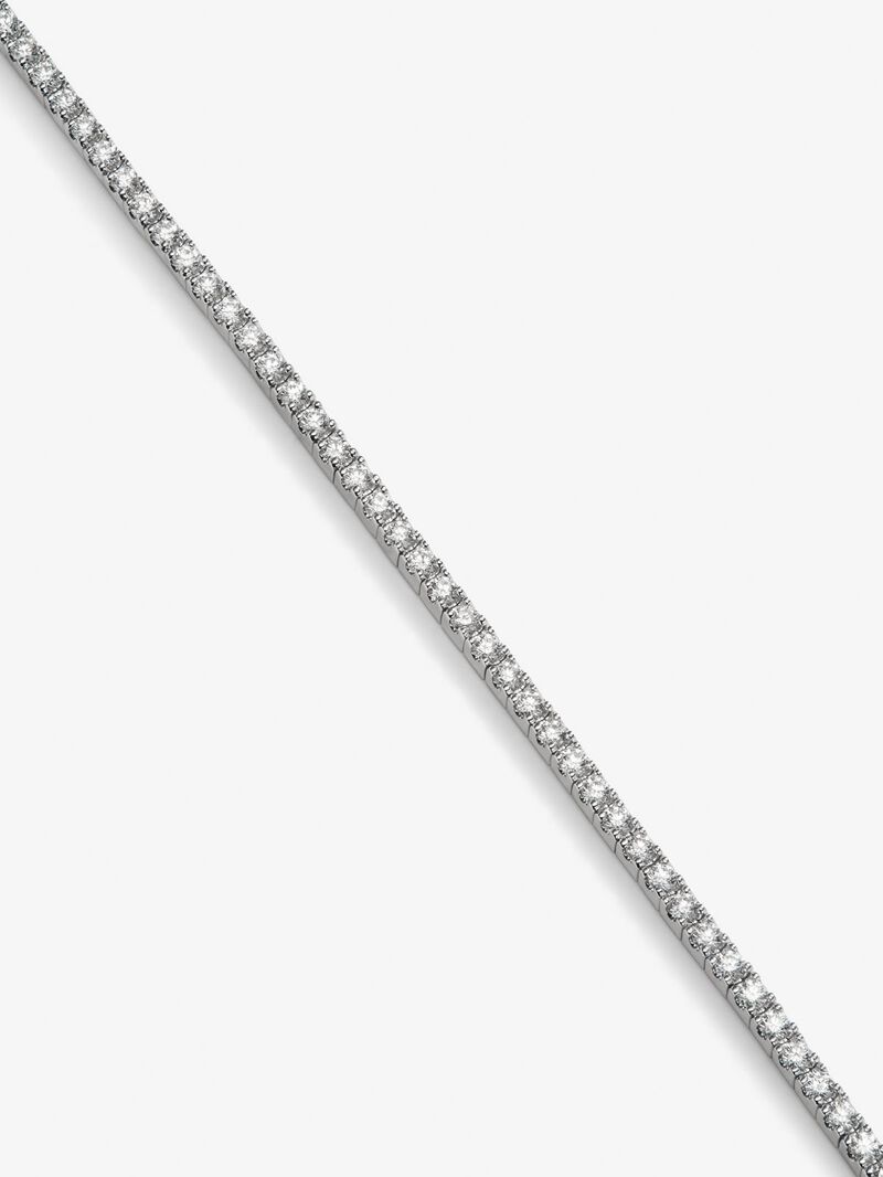 18K White Gold Diamond Chain Bracelet image number 2