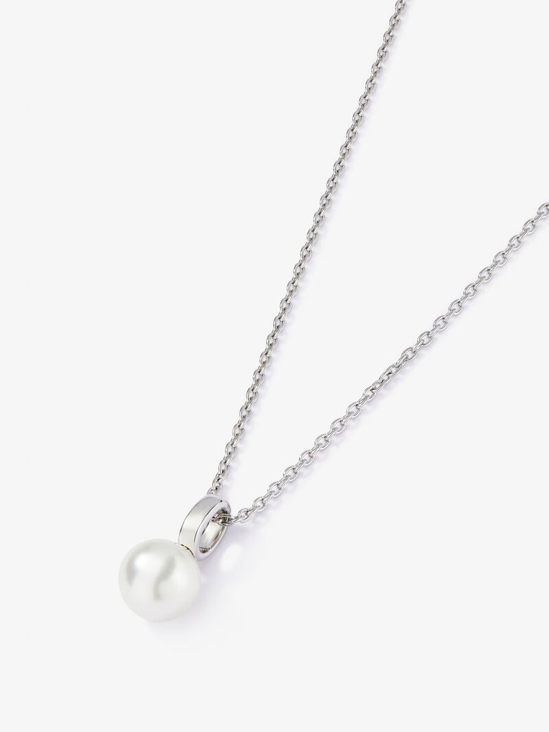 925 Silver chain pendant with 8.5mm Australian pearl. image number 2