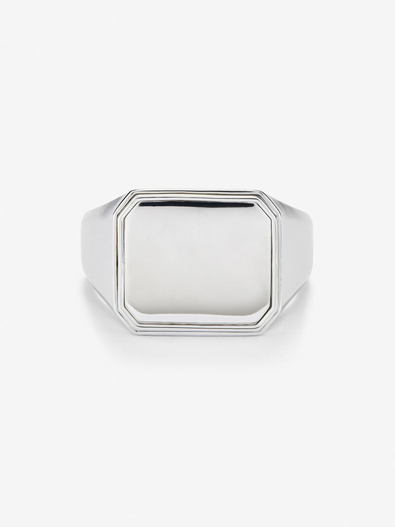 925 silver seal ring image number 2