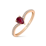 Tacones Lejanos ring 0,45 carats red ruby, SO21079-ORDRU_V