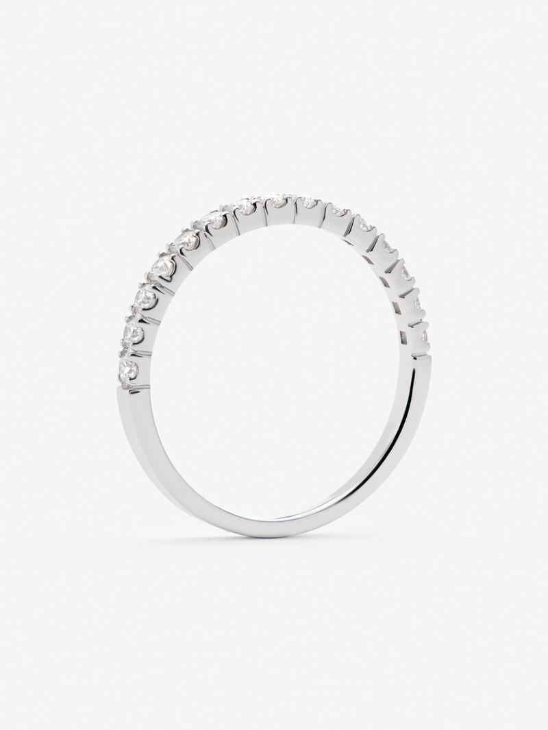 Half wedding band in 18K white gold with 13 brilliant-cut diamonds with a total of 0.29 cts image number 4