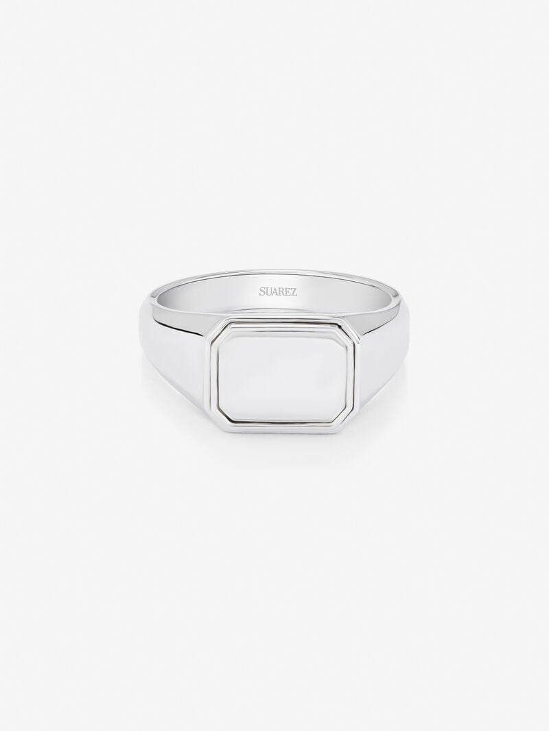 925 silver medium signet ring image number 2