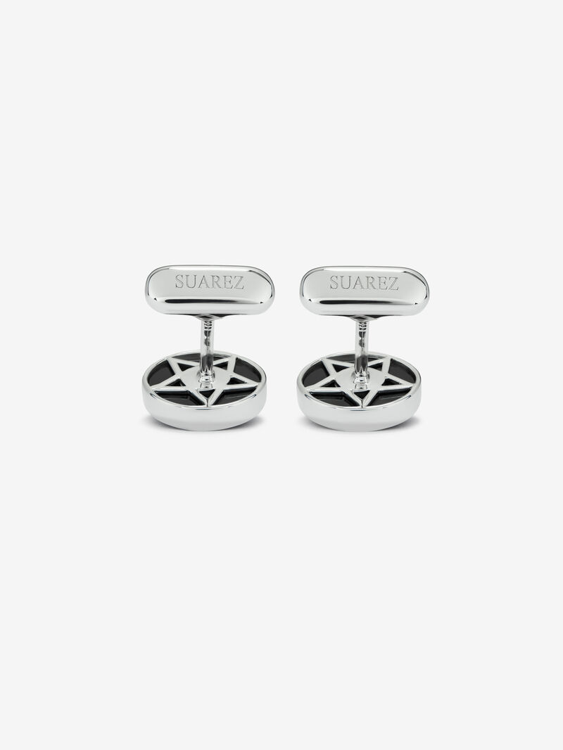 925 Silver and Onyx Cufflinks image number 4