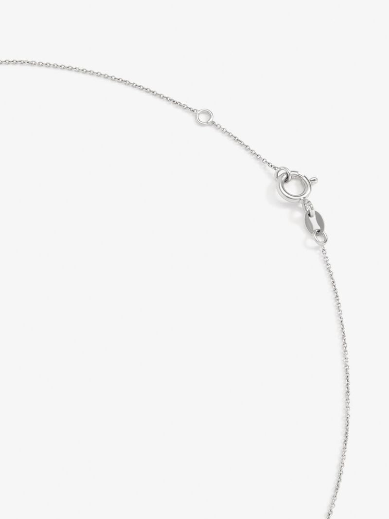 18K white gold pendant with letters and brilliant-cut white diamonds image number 4