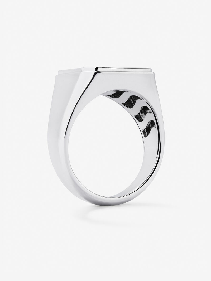 925 silver seal ring image number 4