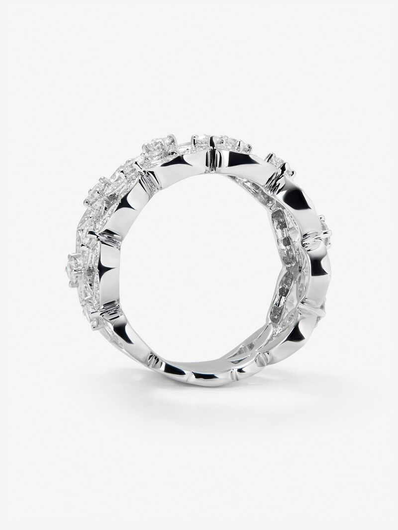 18K white gold ring with 97 brilliant-cut diamonds with a total of 1.14 cts image number 4