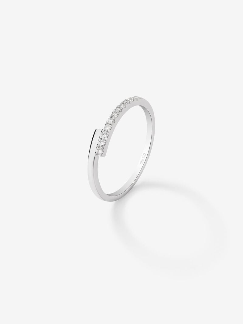 You and me ring in 18K white gold with 11 brilliant-cut diamonds with a total of 0.1 cts image number 0