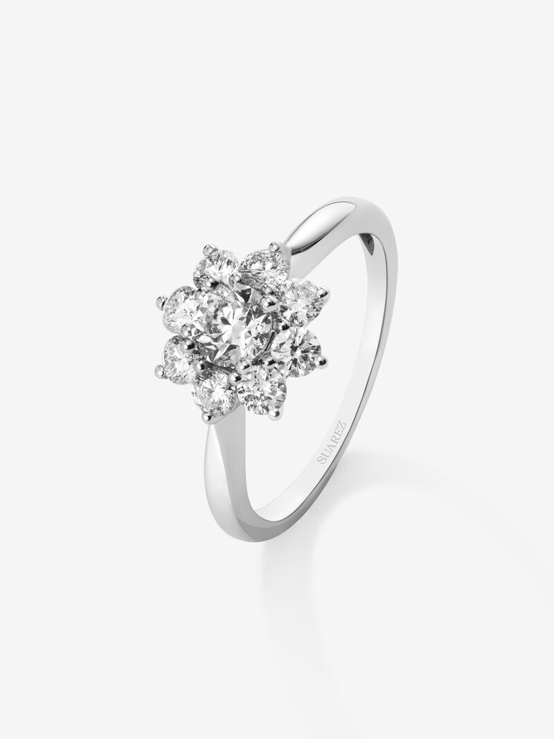 18K White Gold Engagement Solitaire Ring with Diamond image number 0