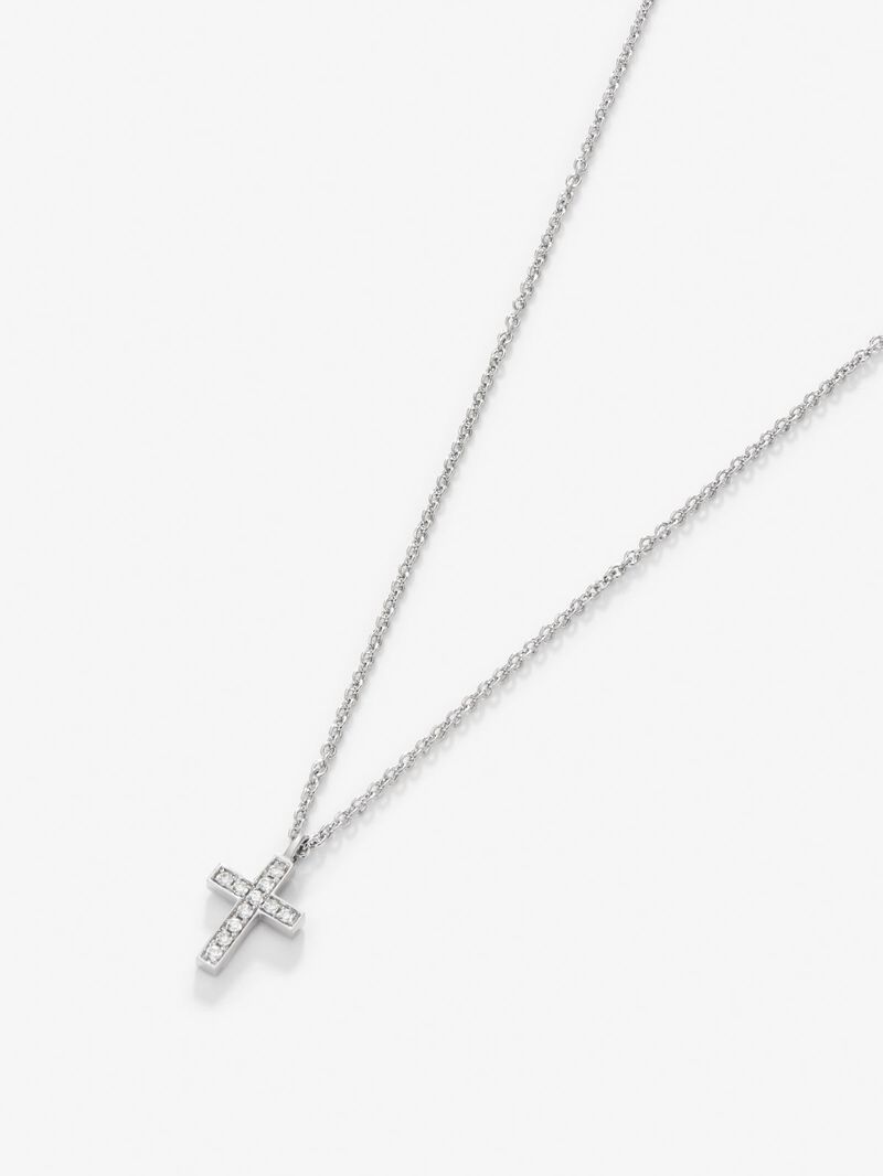 18K white gold pendant with 11 brilliant-cut diamonds with a total of 0.07 cts image number 2