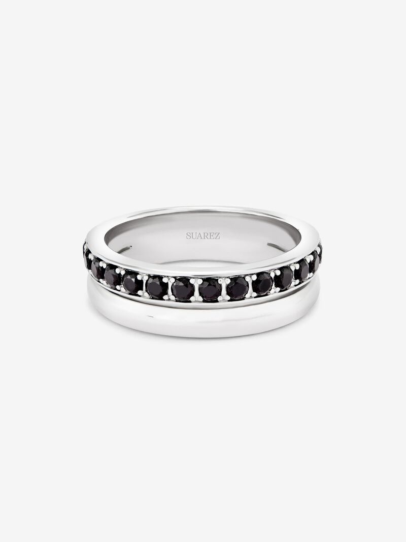 925 silver ring with 15 brilliant-cut spinels image number 1