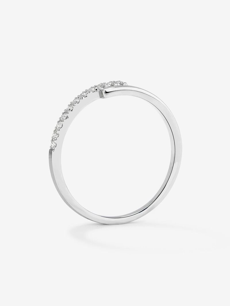 You and me ring in 18K white gold with 11 brilliant-cut diamonds with a total of 0.1 cts image number 3