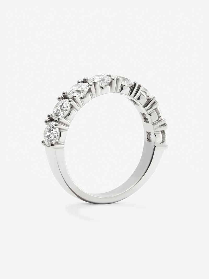Half ring in 18K white gold with 8 brilliant-cut diamonds with a total of 2.05 cts image number 4