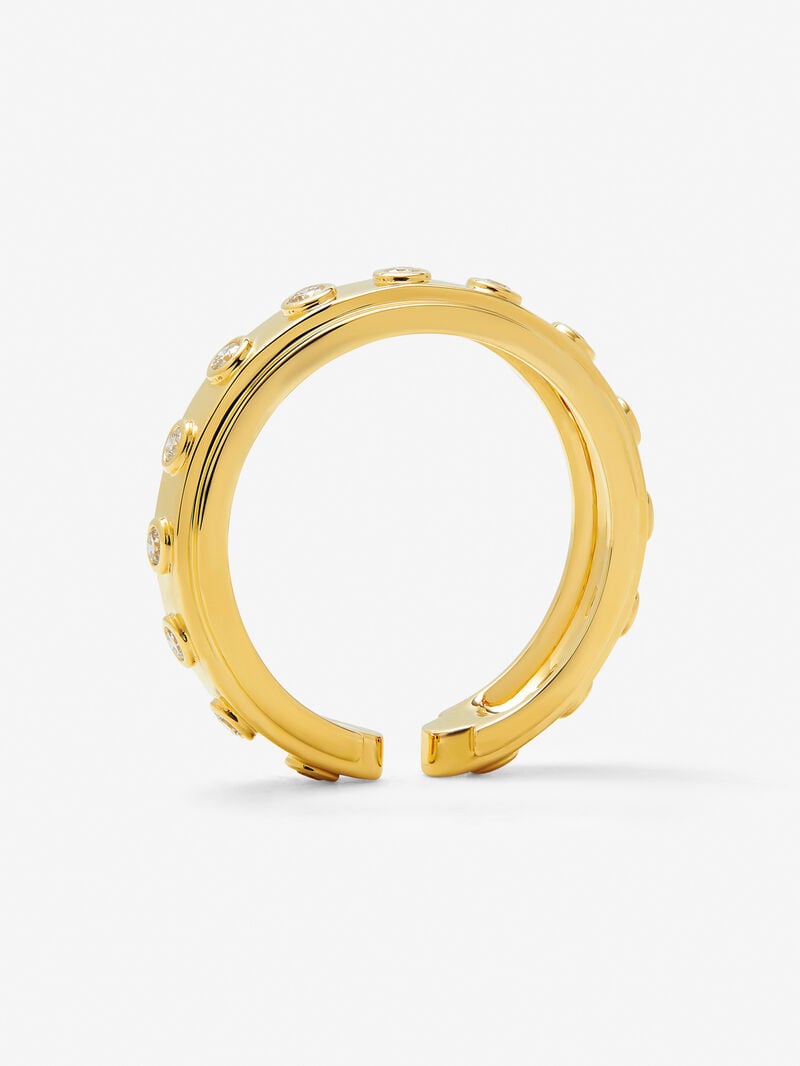 18K yellow gold ring with 16 brilliant-cut diamonds with a total of 0.28 cts image number 5