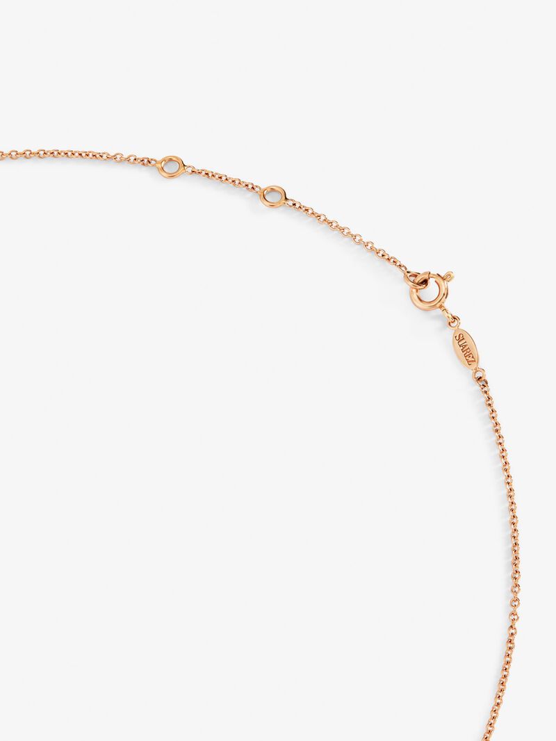 Gargantilla necklace with 18k rose gold bars and diamonds image number 4