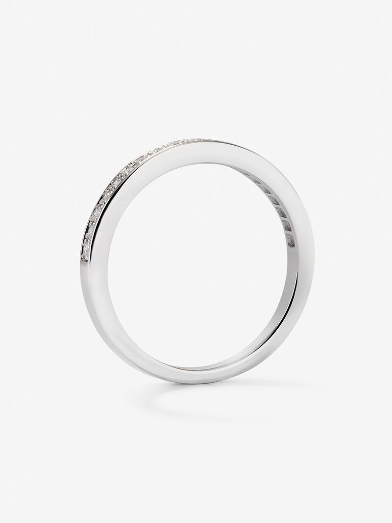 Half ring in 18K white gold with 20 brilliant-cut diamonds with a total of 0.12 cts image number 4