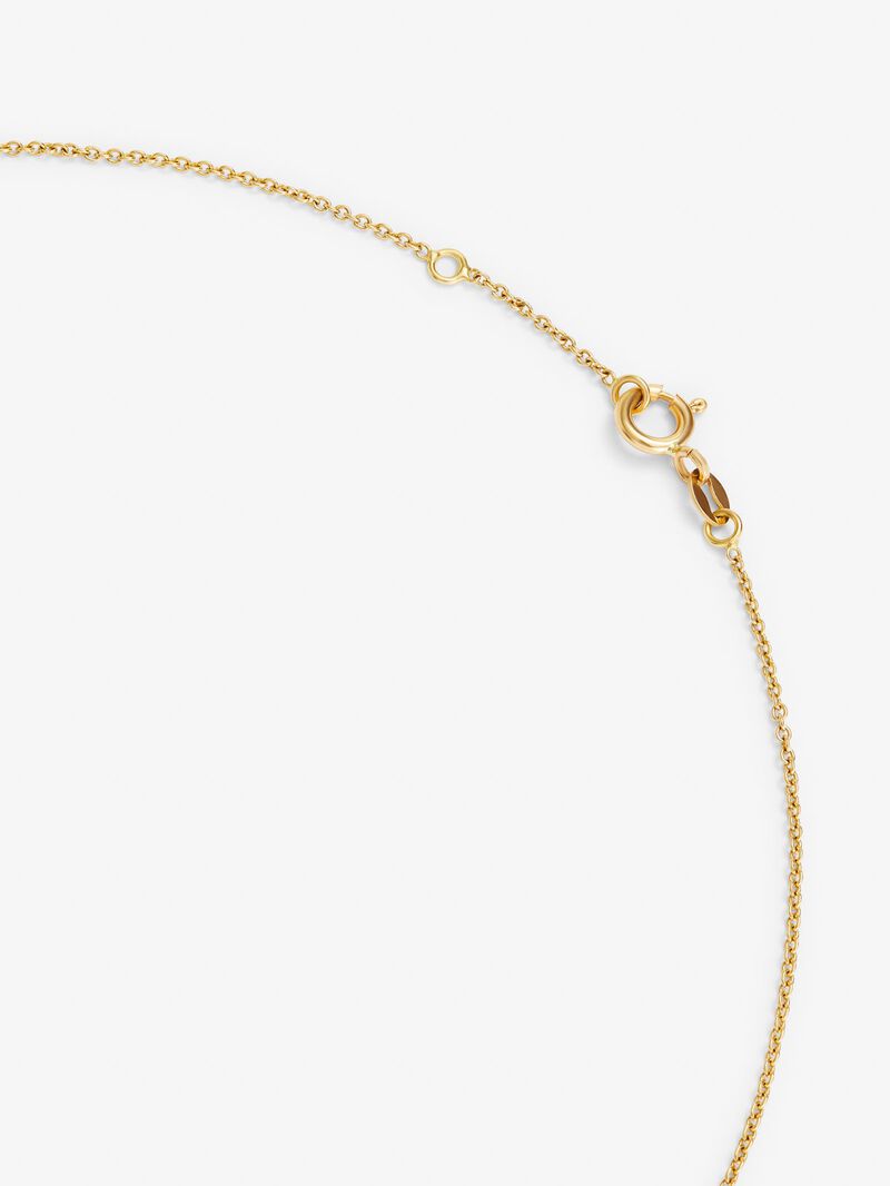 18K yellow gold pendant with letter C and 12 brilliant-cut diamonds with a total of 0.14 cts image number 6