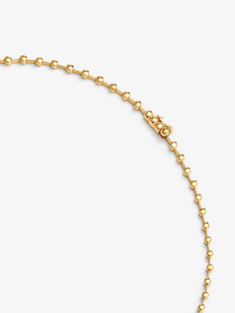 18K yellow gold necklace with 39 brilliant-cut diamonds with a total of 2 cts image number 3