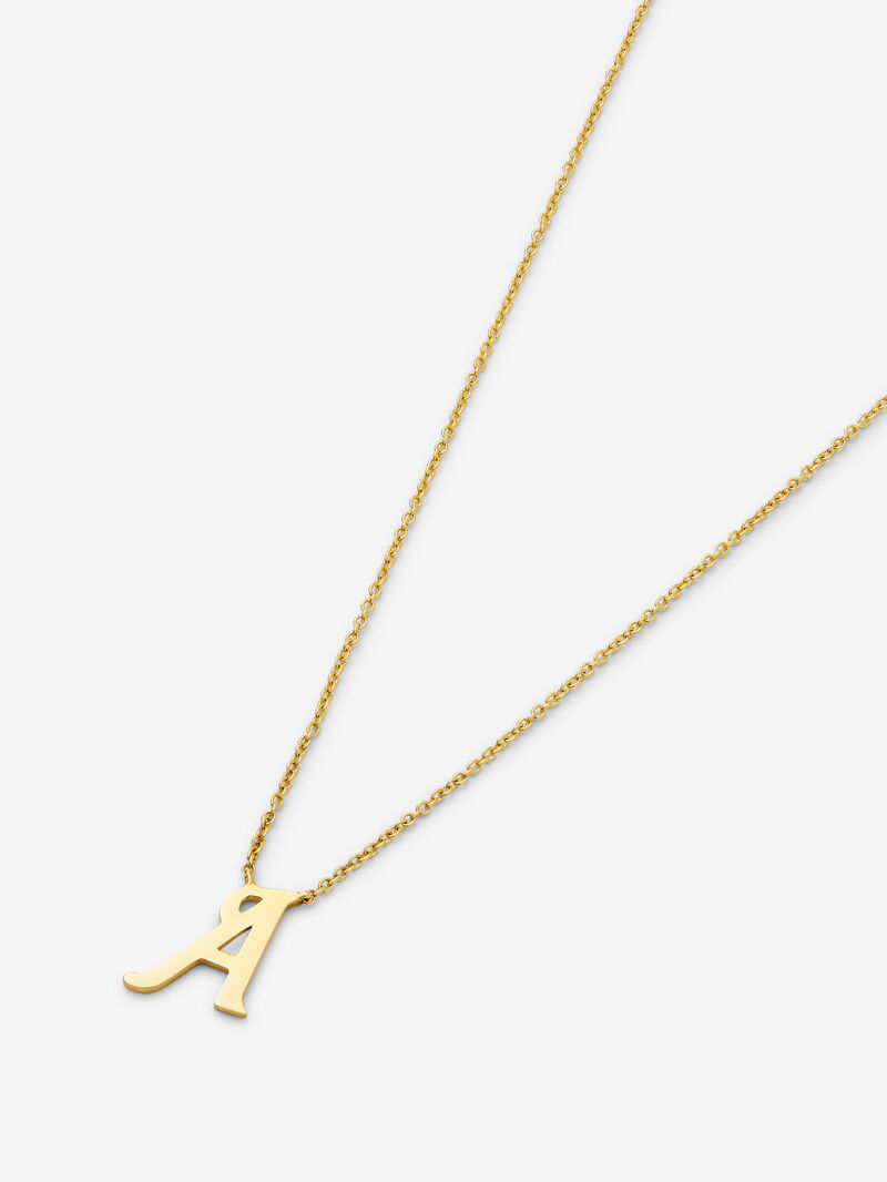 18K yellow gold pendant with letter A image number 1