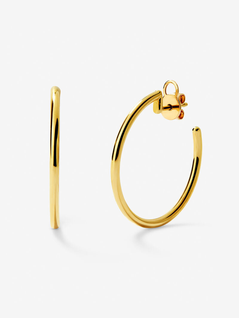18K Yellow Gold 28.5mm Hoop Earrings image number 0