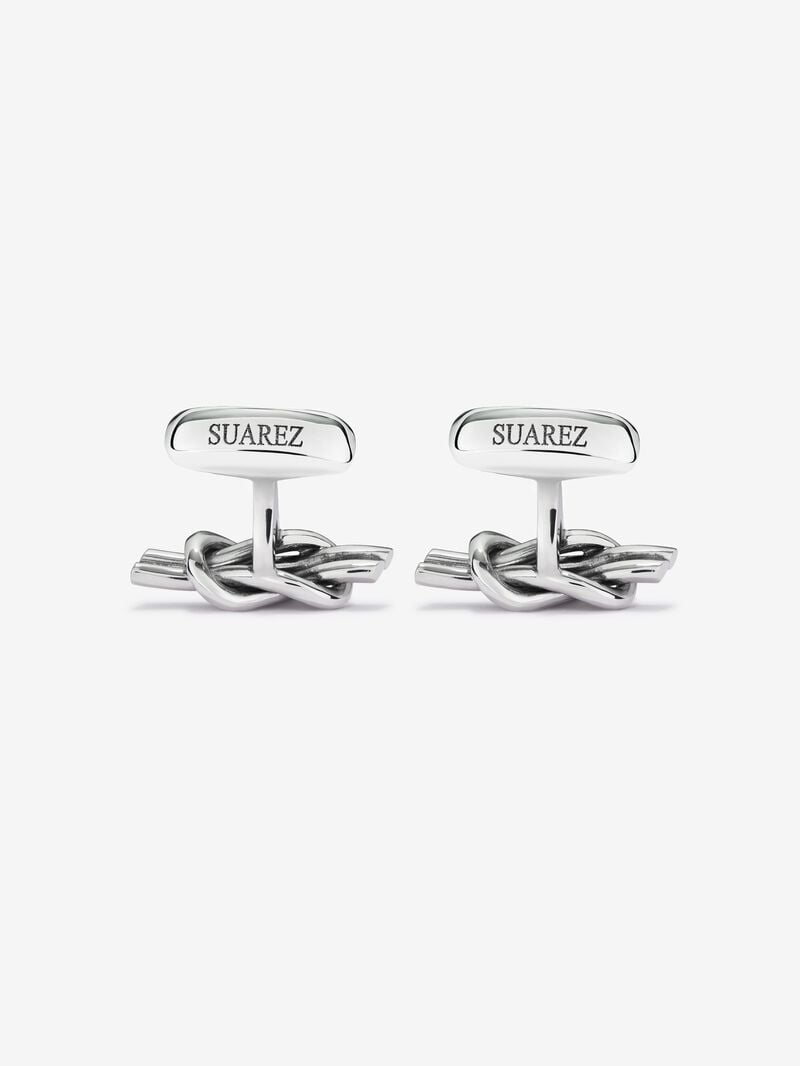 925 silver cufflinks with knot image number 2