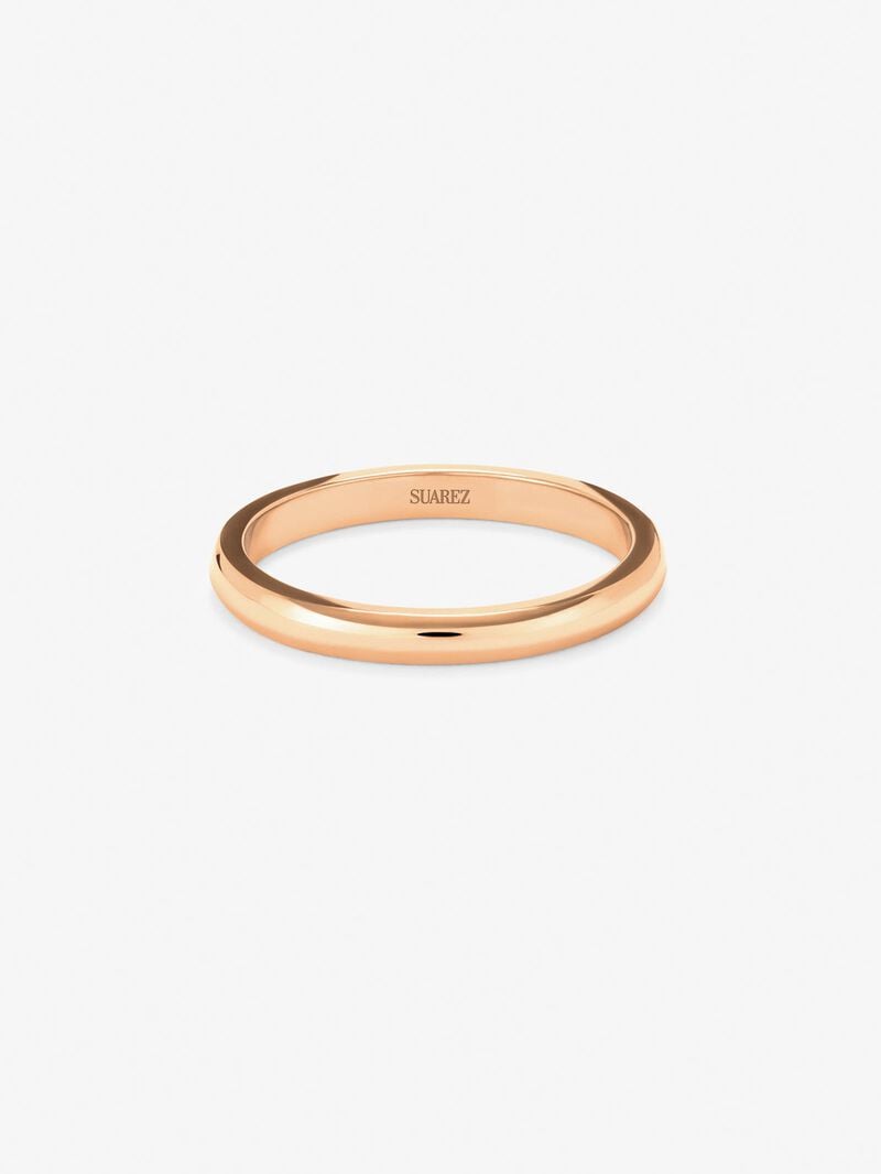 18K rose gold wedding ring image number 1