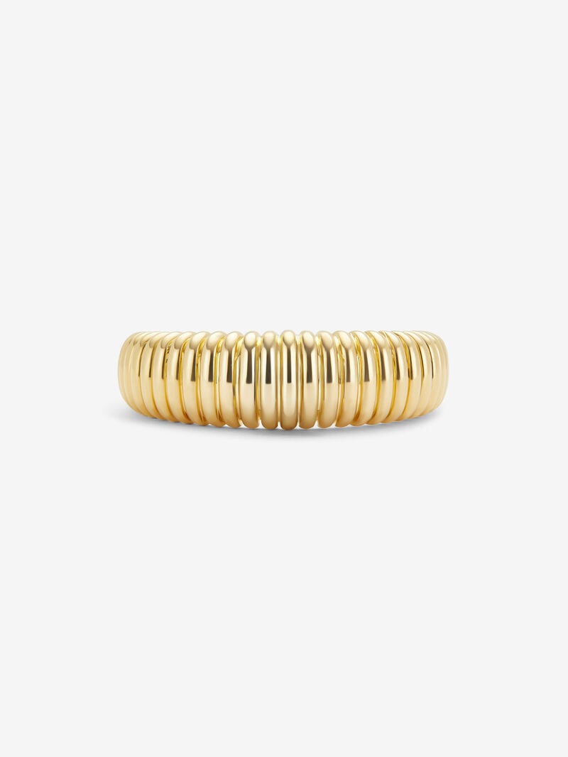 18K Yellow Gold Fluted Ring image number 2