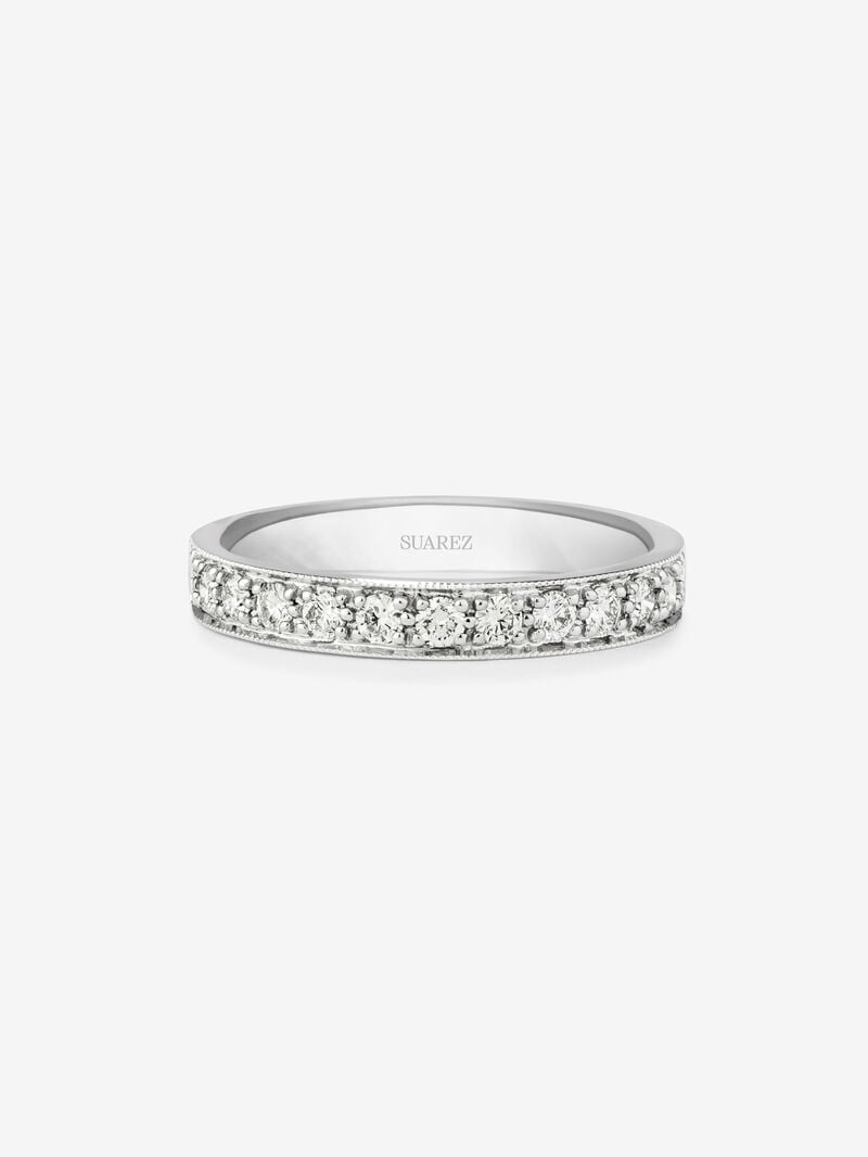 Half ring in 18K white gold with 13 brilliant-cut diamonds with a total of 0.36 cts image number 2