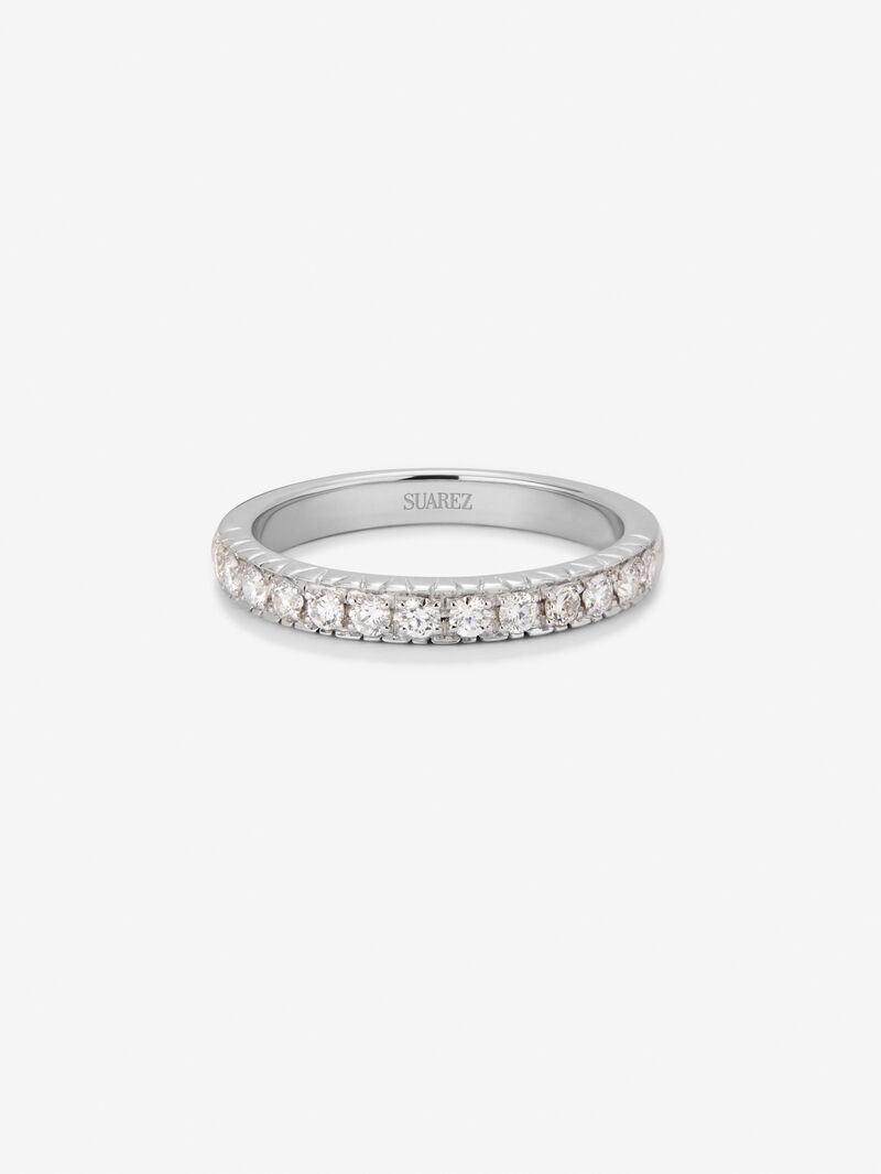18kt white gold ring with diamonds image number 3