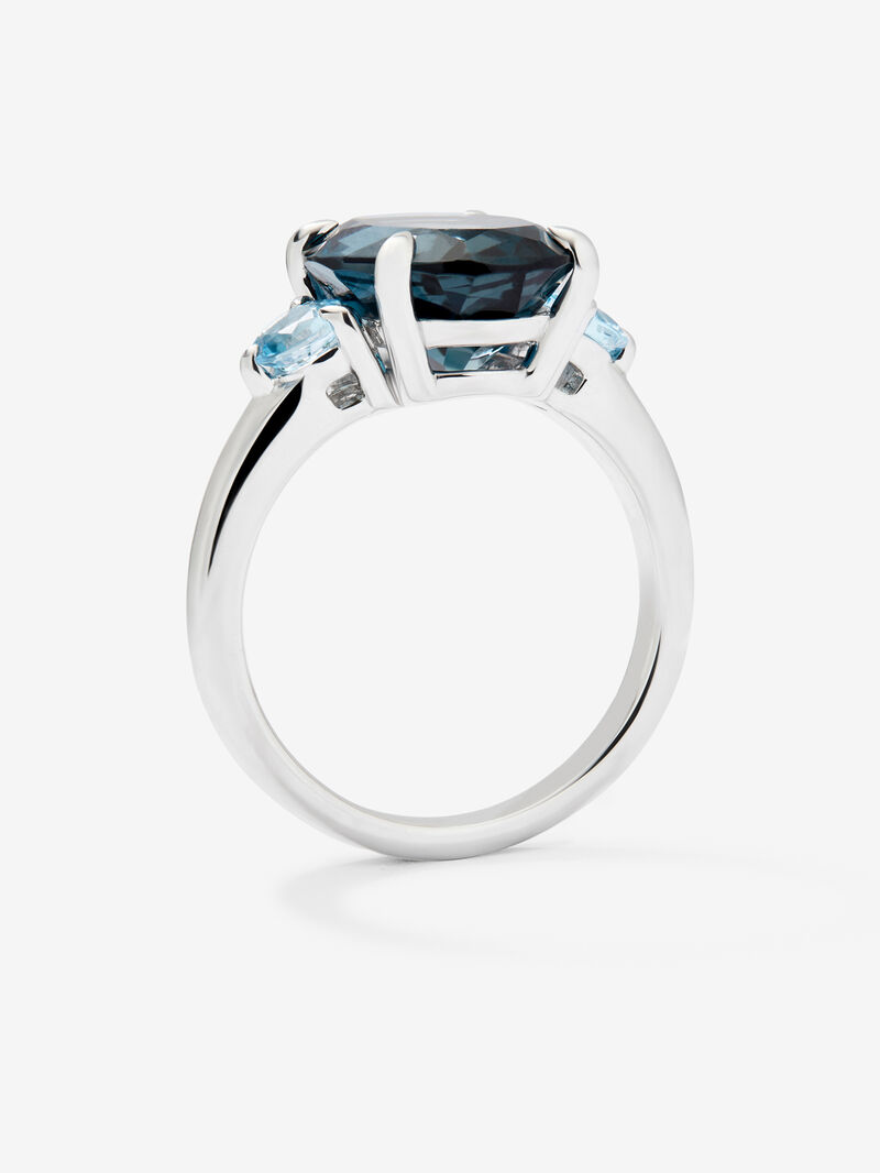 925 Silver Tiego Ring with London Blue Top image number 4