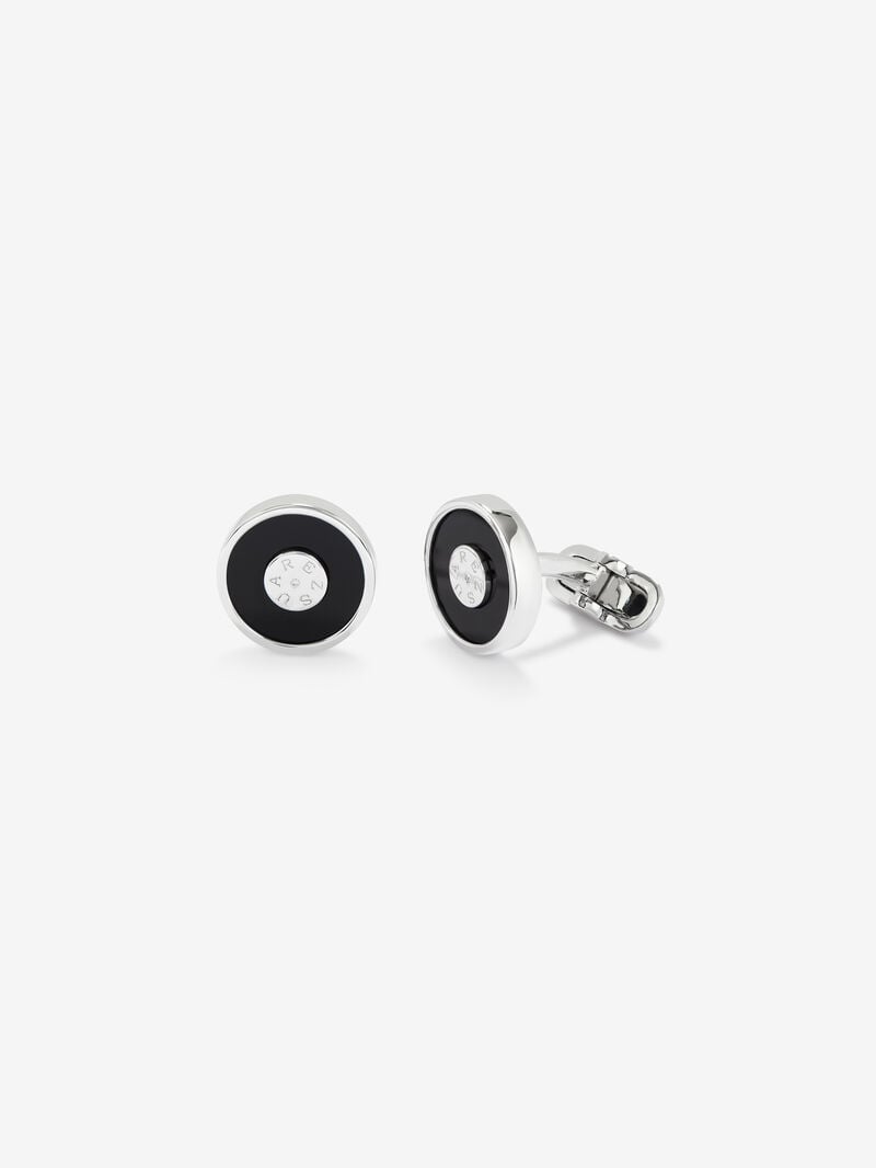 925 Silver and Onyx Cufflinks image number 0