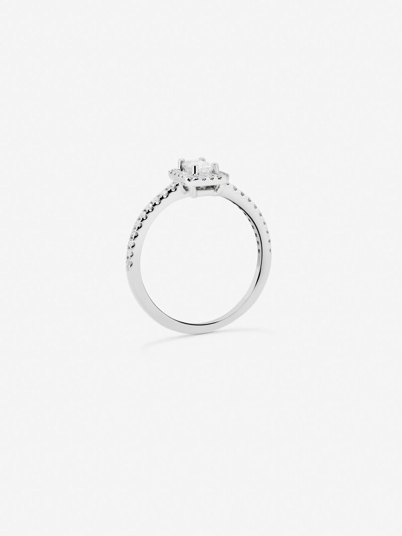 18K White Gold Commitment Ring with Diamonds image number 2