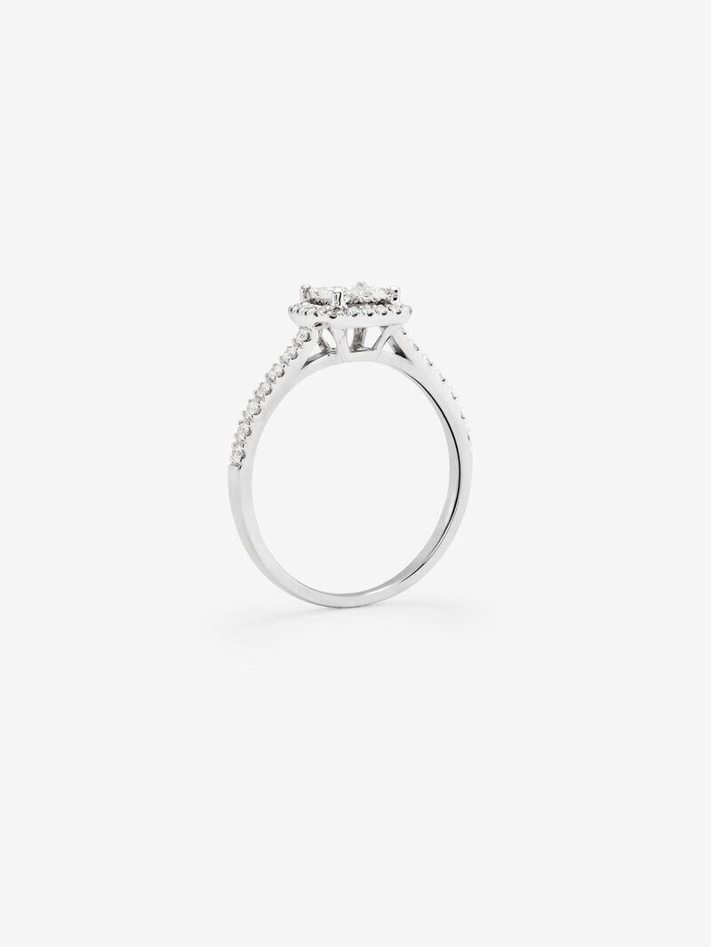 18K white gold ring with 43 brilliant-cut diamonds with a total of 0.31 cts image number 4