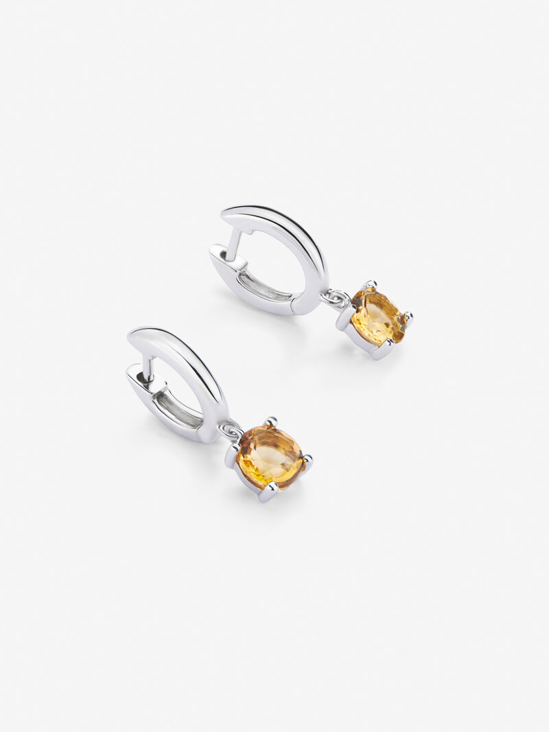 Utopian silver earrings with citrine image number 2