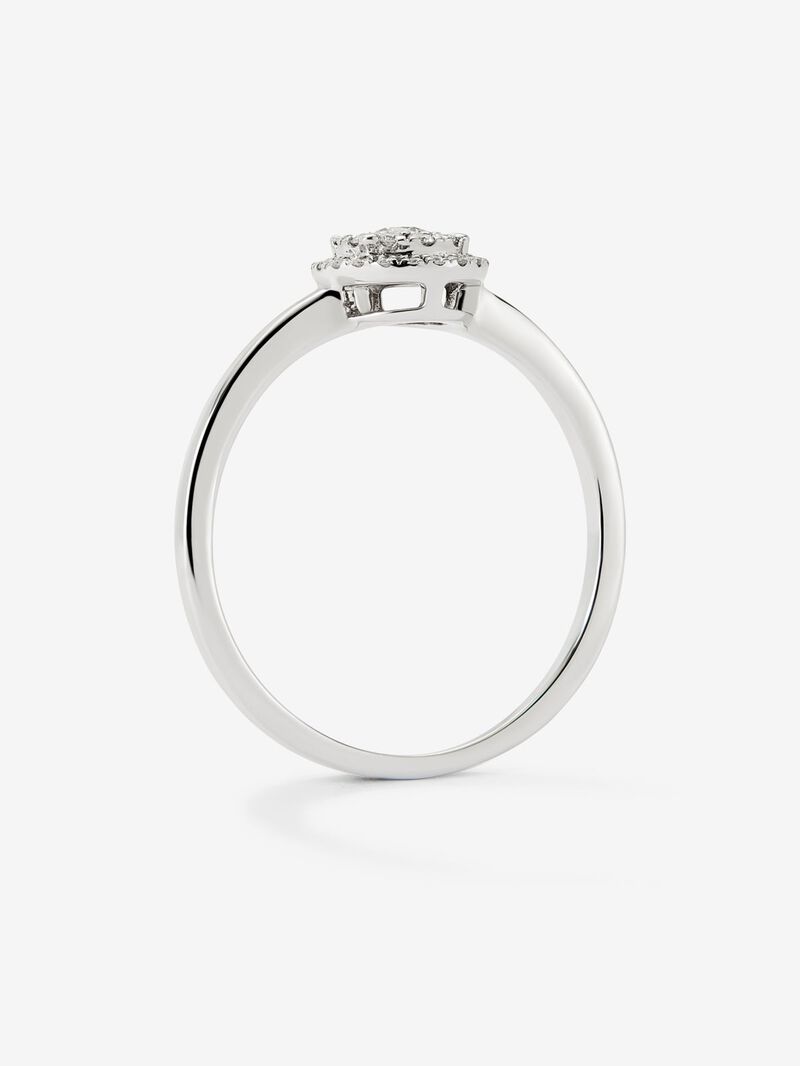 18K white gold ring with 31 brilliant-cut diamonds with a total of 0.19 cts image number 4