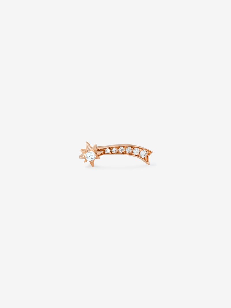 Individual 18K rose gold earring with 7 brilliant-cut diamonds with a total of 0.05 cts image number 0