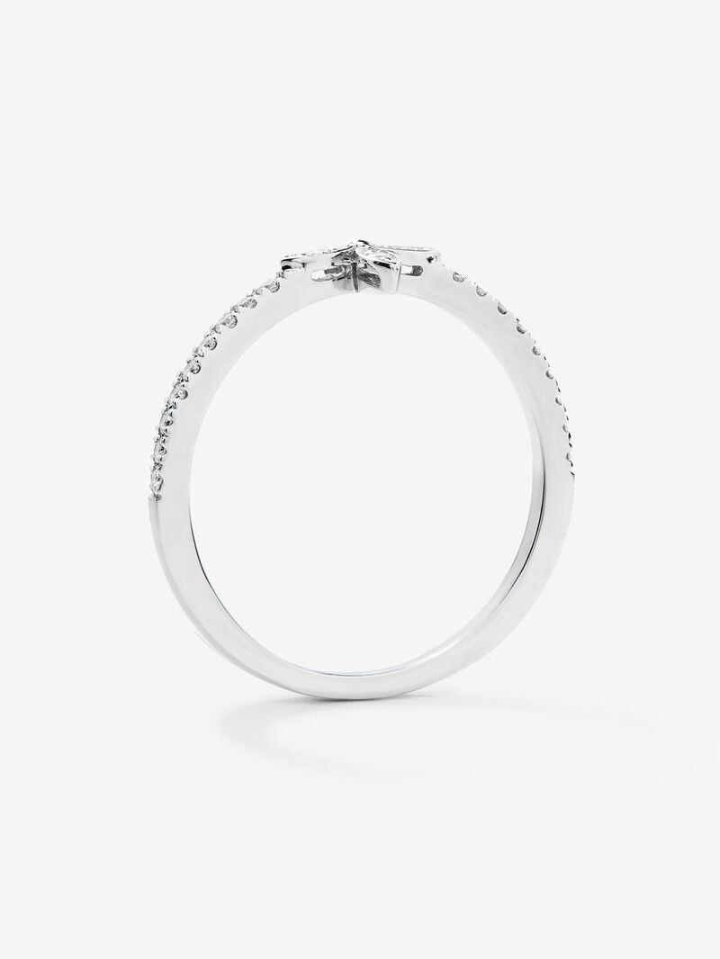 18K white gold ring with 22 brilliant-cut diamonds with a total of 0.14 cts image number 3