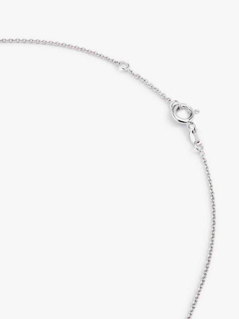 18K white gold pendant with pear-cut blue sapphire of 1.08 cts and brilliant-cut diamonds with a total of 0.1 cts image number 4