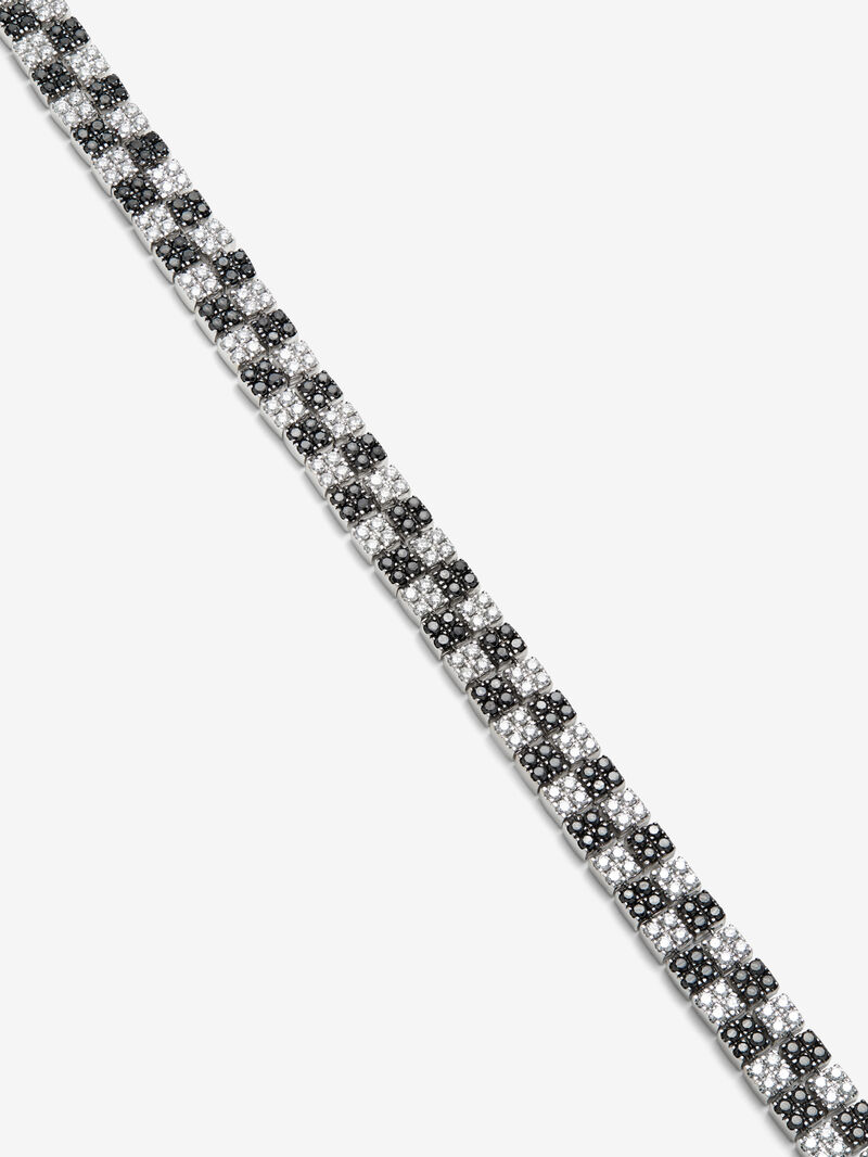 18K white gold necklace with 452 brilliant-cut white diamonds with a total of 7.8 cts and 452 black diamonds with a total of 8.52 cts image number 2