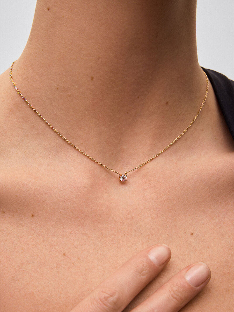 18K white gold pendant with 0.3 ct brilliant cut diamond image number 3
