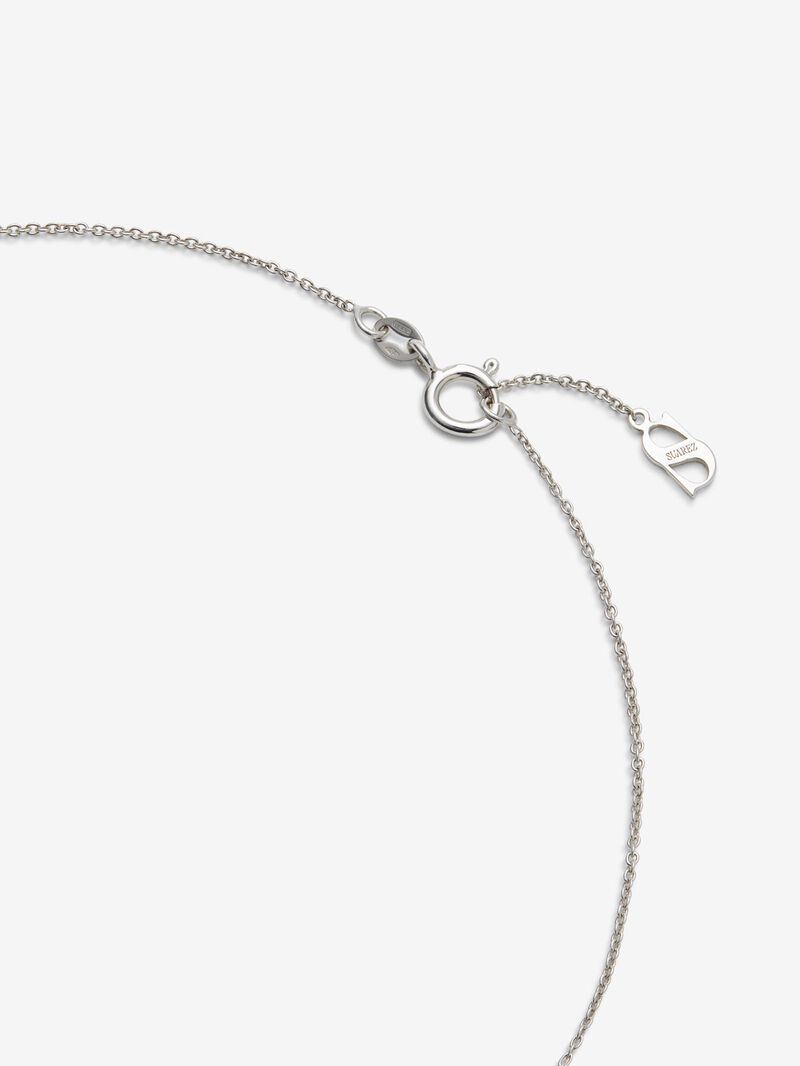 18K White Gold Pendant with Geometric Central Motif and Brilliant-Cut Pavé Diamonds image number 4